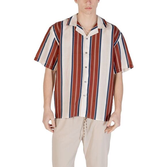 Gianni Lupo Beige Linen Shortsleeve Men's Shirt